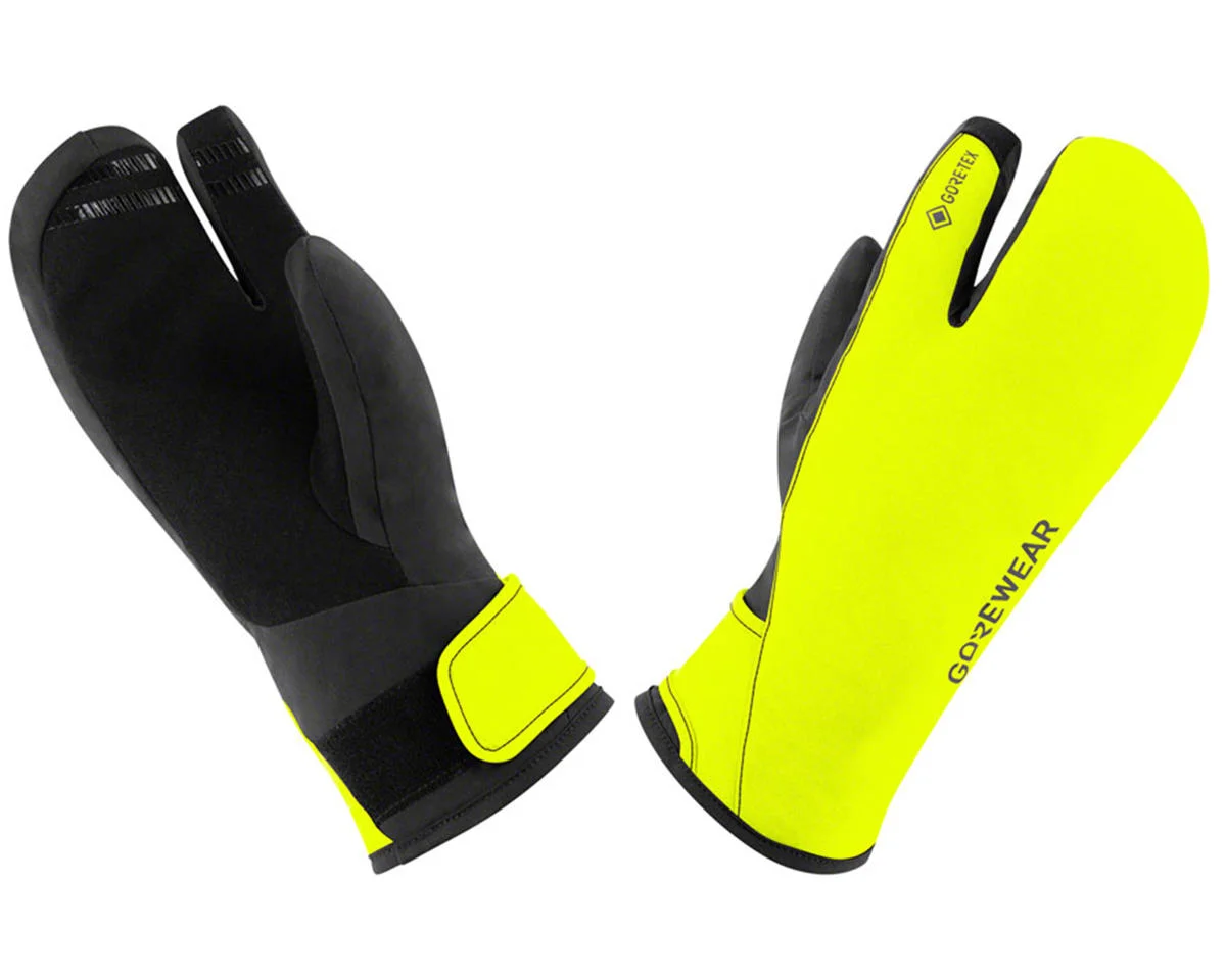 Gore Wear Gore-Tex Insulated Trigger Gloves (Black/Neon Yellow) (Men's) (XL)